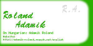 roland adamik business card